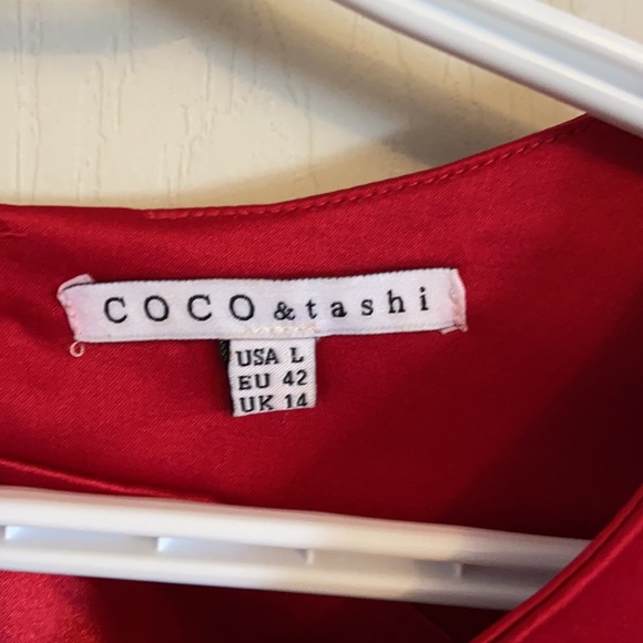 Coco & Tasha Red Cocktail Dress - Picture 6 of 8